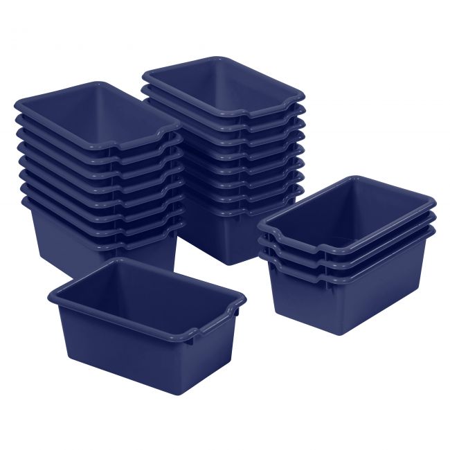 Scoop Front Storage Bins 20-Pack - Navy