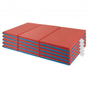 Premium Folding Rest Mat 3-Section 2in 5-Pack - Blue/Red