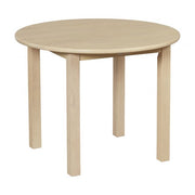 30in Round Hardwood Table with 22in Legs - Antique White