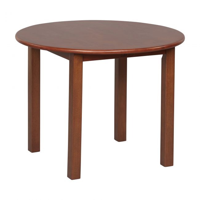30in Round Hardwood Table with 22in Legs - Dark Walnut