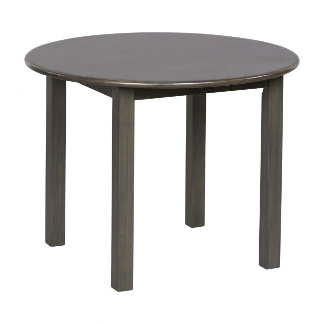 30in Round Hardwood Table with 22in Legs - Grey Wash