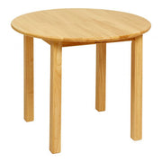 30in Round Hardwood Table with 22in Legs - Honey