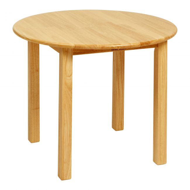 30in Round Hardwood Table with 22in Legs - Honey
