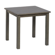 24in Square Hardwood Table with 22in Legs - Grey Wash