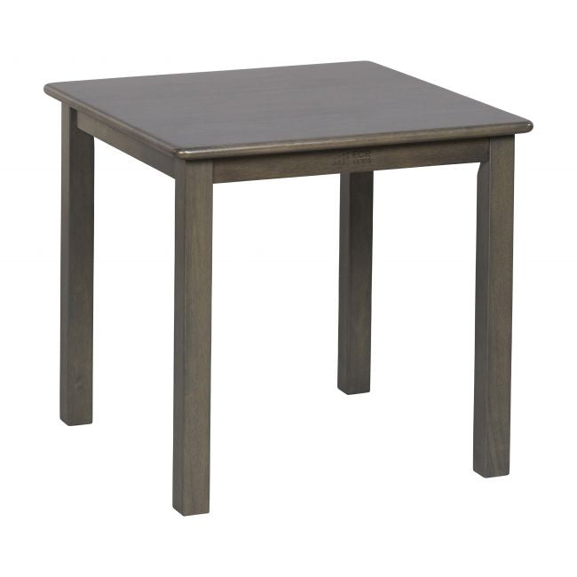 24in Square Hardwood Table with 22in Legs - Grey Wash
