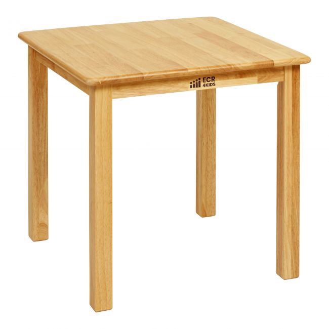 24in Square Hardwood Table with 22in Legs - Honey