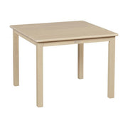 30in Square Hardwood Table with 22in Legs - Antique White