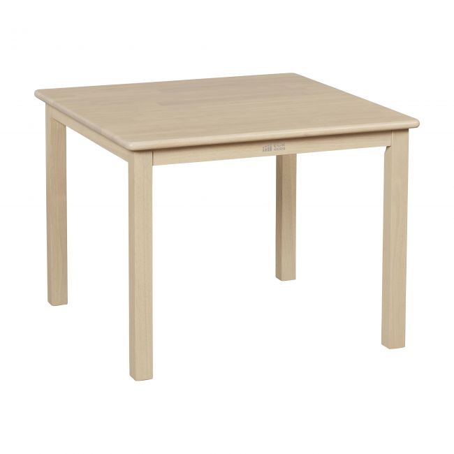30in Square Hardwood Table with 22in Legs - Antique White