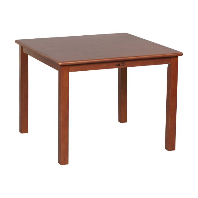30in Square Hardwood Table with 22in Legs - Dark Walnut