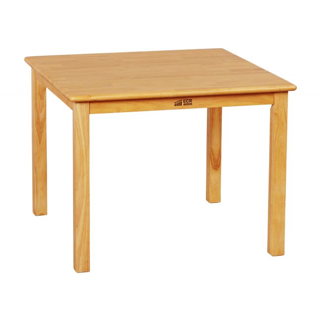 30in Square Hardwood Table with 22in Legs - Honey