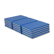 Everyday Folding Rest Mat 3-Section 2in 5-Pack - Blue/Grey