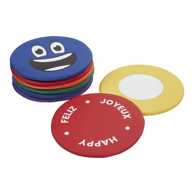 SoftZone Emotion Pads with Mirror Trilingual 8-Piece - Assorted