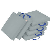Softzone Square Floor Cushion With Handle, 6piece Grey