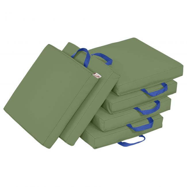 SoftZone Square Floor Cushion with Handle 6-Piece - Hunter Green