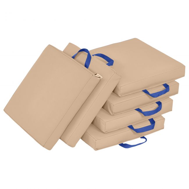 SoftZone Square Floor Cushion with Handle 6-Piece - Sand