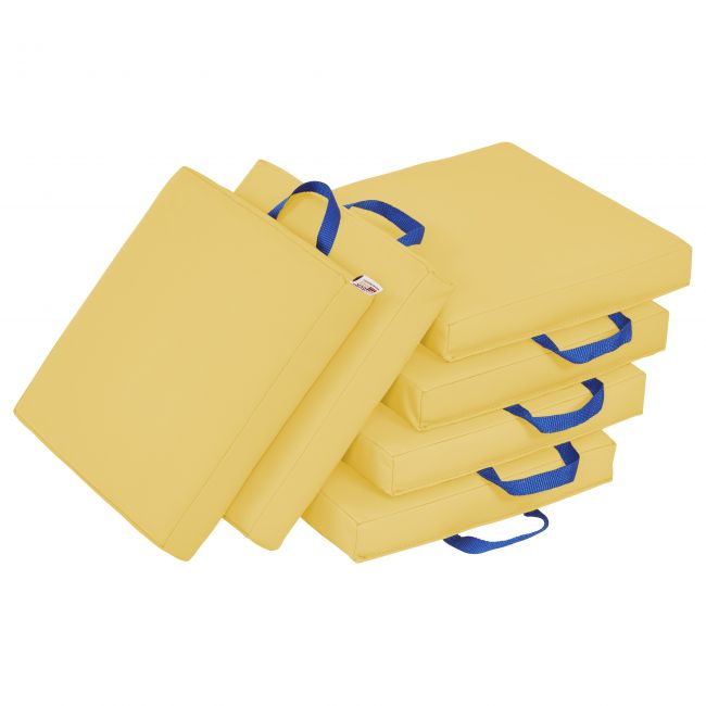 SoftZone Square Floor Cushion with Handle 6-Piece - Yellow
