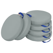Softzone Round Floor Cushion With Handle, 6piece Grey
