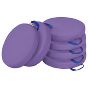 SoftZone Round Floor Cushion with Handle 6-Piece - Purple