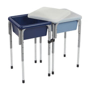 2 Station Square Sand and Water Table with Lids - Navy/Powder Blue