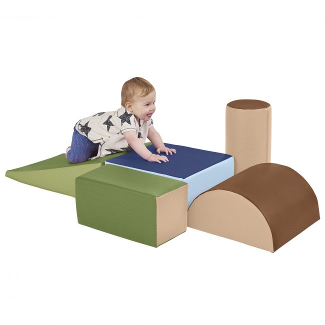 SoftZone Climb and Crawl Play Set - Earthtone