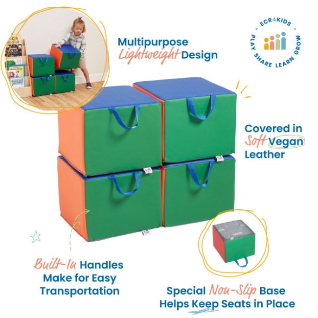 SoftZone Child Cozy Cubes  4-Piece - Assorted