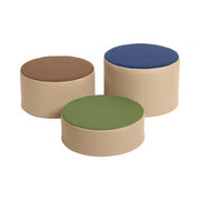 SoftZone Colorful Stump Stool Set 3-Piece - Earthtone