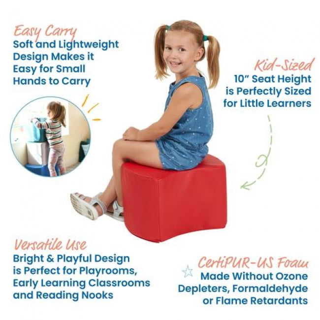 SoftZoneToddler Modular Stool Set 4-Piece - Assorted