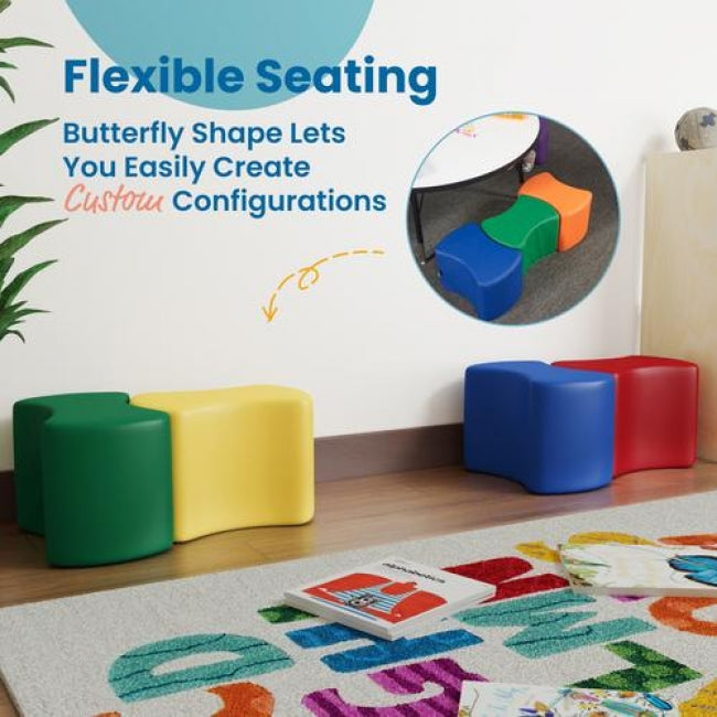 SoftZoneToddler Modular Stool Set 4-Piece - Assorted