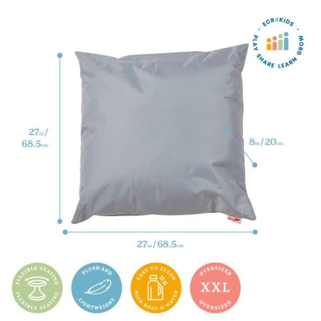 27in Jumbo Floor Pillow - Grey