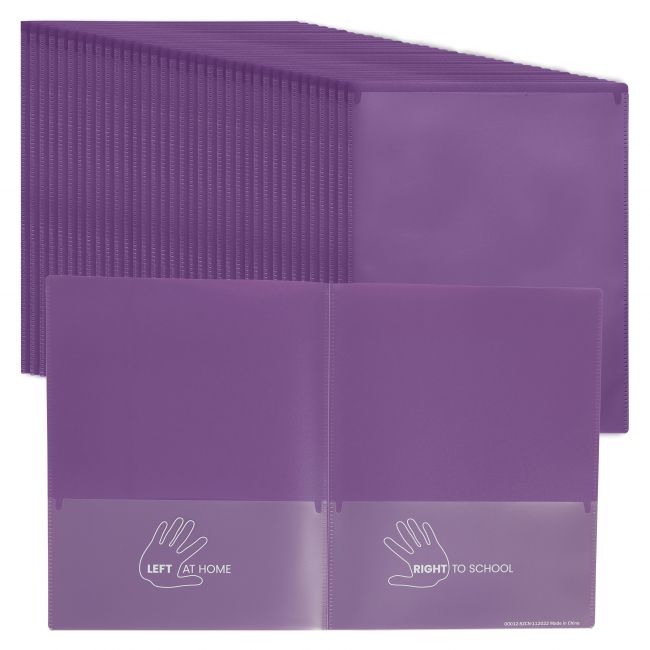 2-Pocket Parent-Teacher Connection Folder 36-Pack - Purple