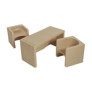 Tri-Me Multipurpose Table and Chairs 3-Piece Set - Sand