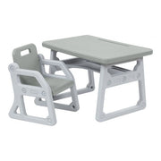 Toddler Plus Desk and Chair - Grey/Light Grey