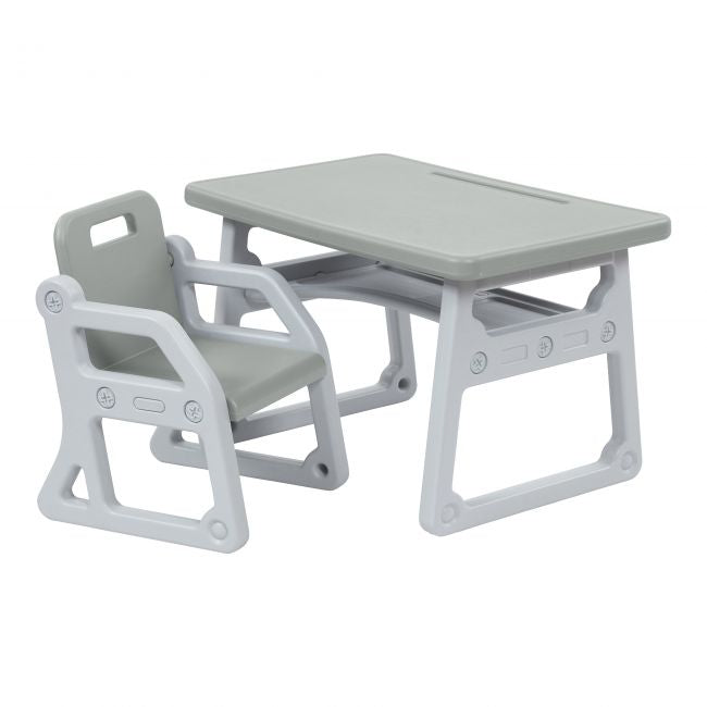 Toddler Plus Desk and Chair - Grey/Light Grey