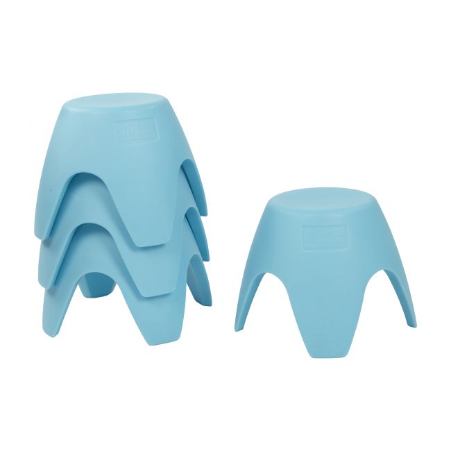 Ayana Stool Set, 4-Pack - Cyan Blue
