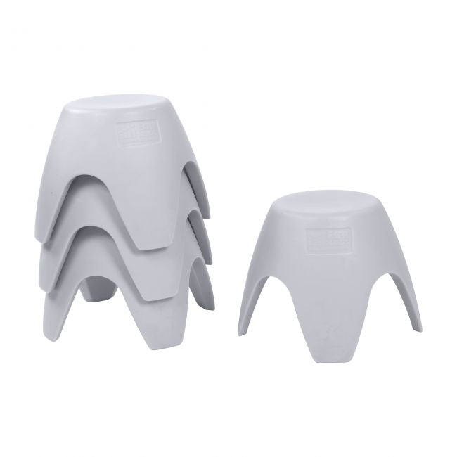 Ayana Stool Set, 4-Pack - Light Grey