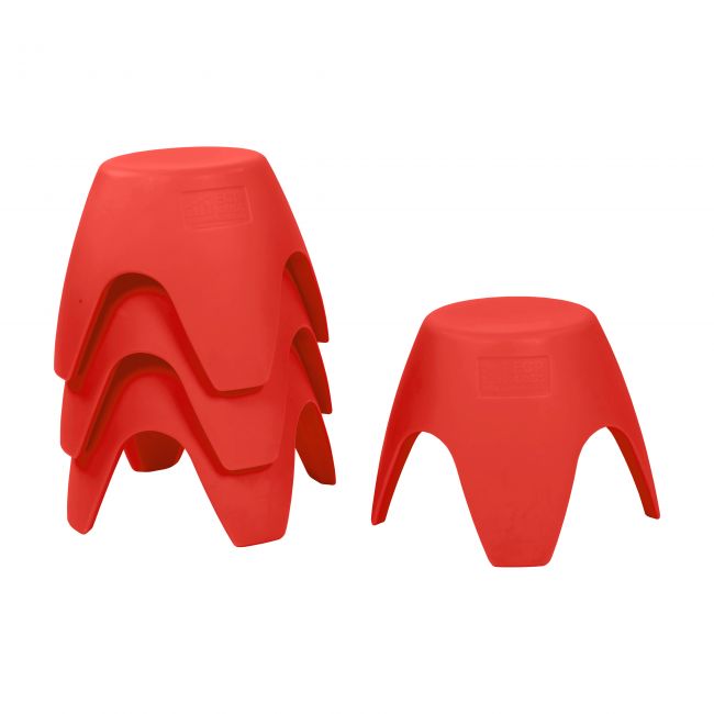 Ayana Stool Set, 4-Pack - Red
