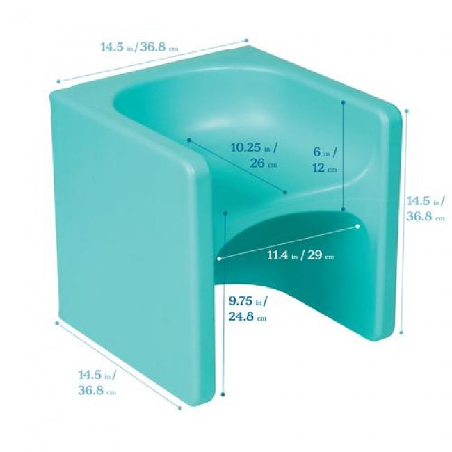 Tri-Me Cube Chair - Aqua