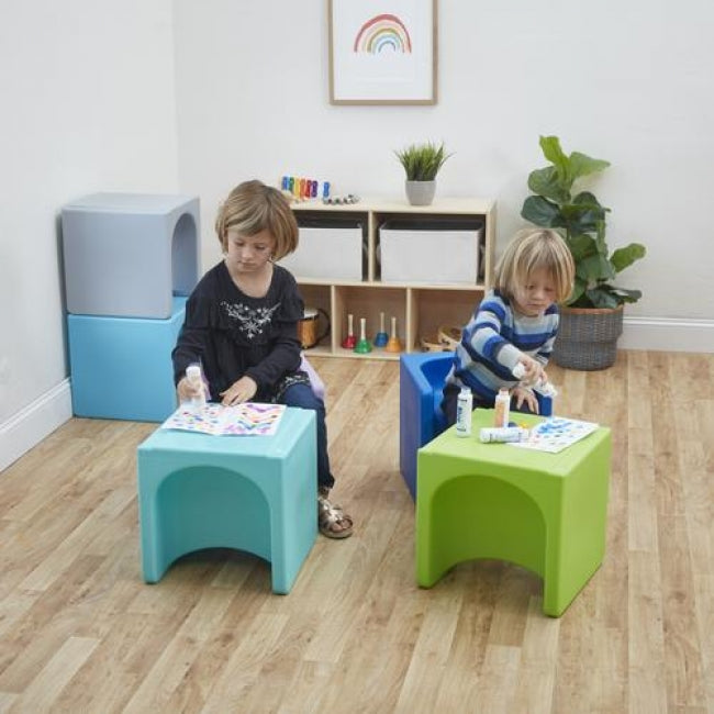Tri-Me Cube Chair - Aqua