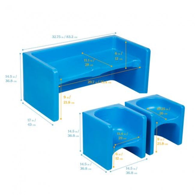 Tri-Me Cube Chair - Blue