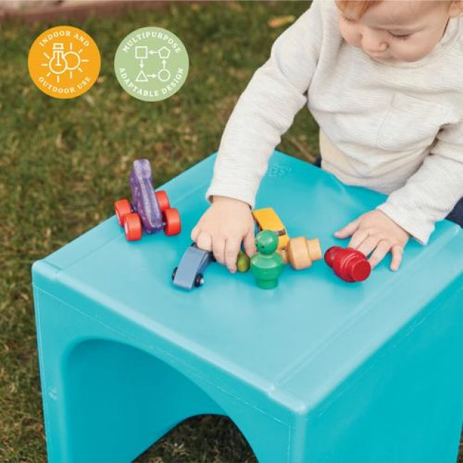 Tri-Me Cube Chair - Cyan Blue