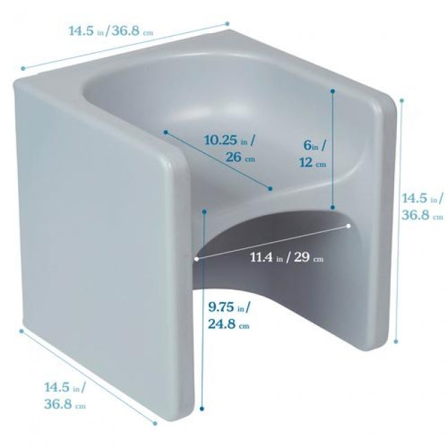 Tri-Me Cube Chair - Light Grey