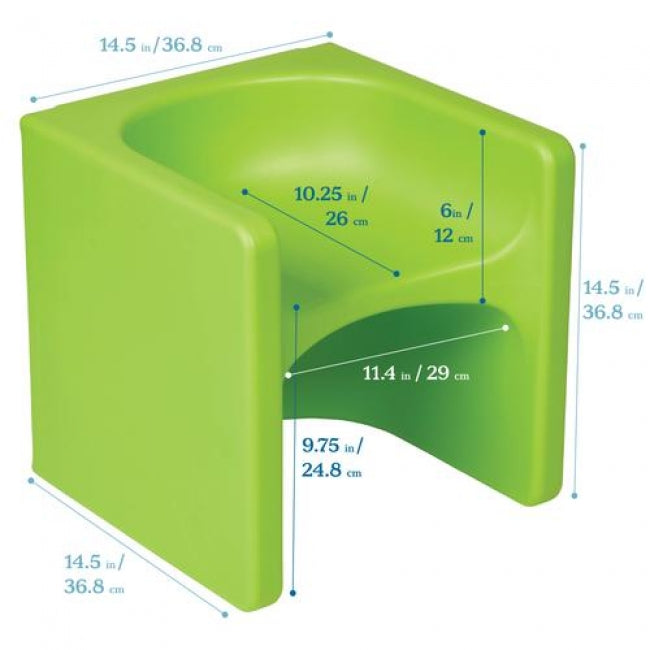 Tri-Me Cube Chair - Lime Green