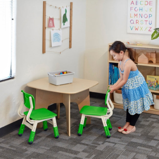 Adjustable Height Plastic Chairs 2-Pack - Grassy Green
