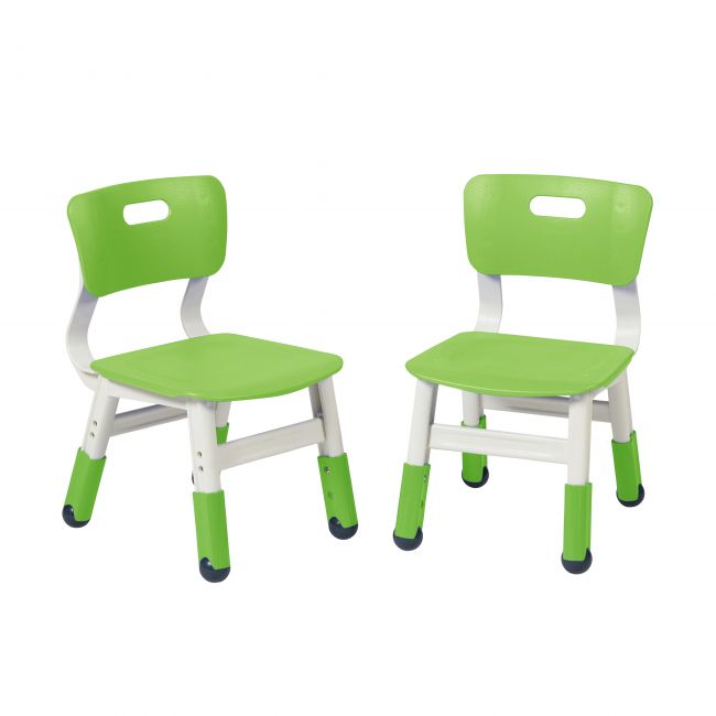 Adjustable Height Plastic Chairs 2-Pack - Grassy Green