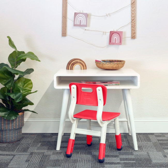 Adjustable Height Plastic Chairs 2-Pack - Red