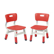 Adjustable Height Plastic Chairs 2-Pack - Red