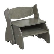 Birch Flip-Flop Step Stool and Chair - Grey Wash