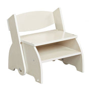 Birch Flip-Flop Step Stool and Chair - White Wash