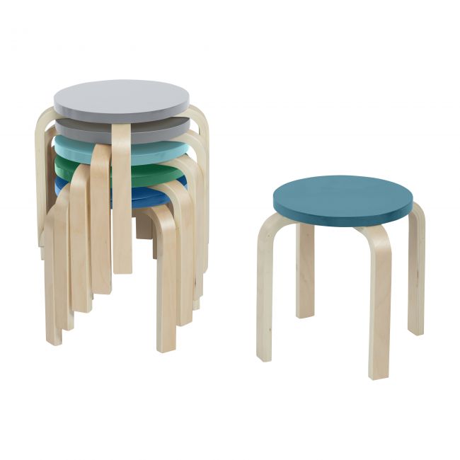 Bentwood Stools 6-Piece Set - Contemporary