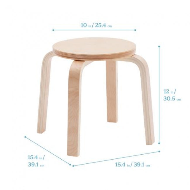 Bentwood Stools 6-Piece Set - Natural